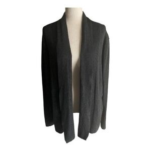 CIELO-BLACK OPEN FRONT SWEATER-SIZE 2X